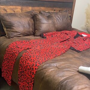 Red and Black Leopard Print Jumpsuit
